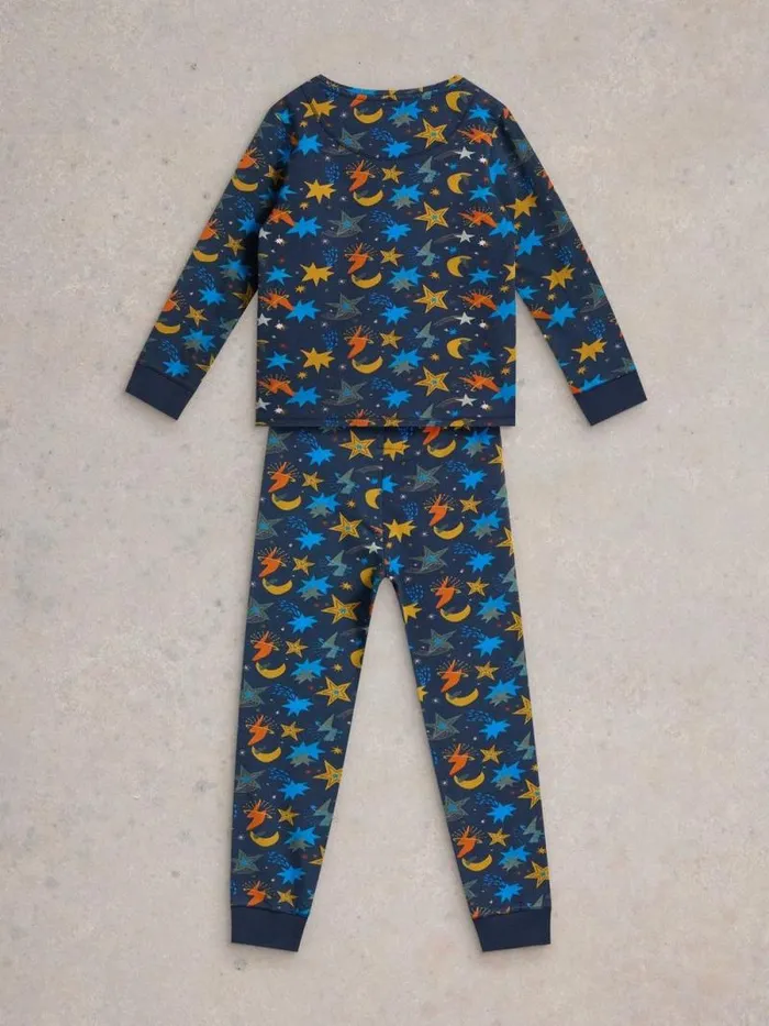 Kids Cosmic PJ Set Navy Print White Stuff Pyjamas Kids Cosmic PJ Set Navy Print White Stuff Pyjamas