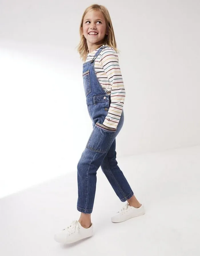 Kids FatFace Kids039 Sale Rainbow Dungarees Denim