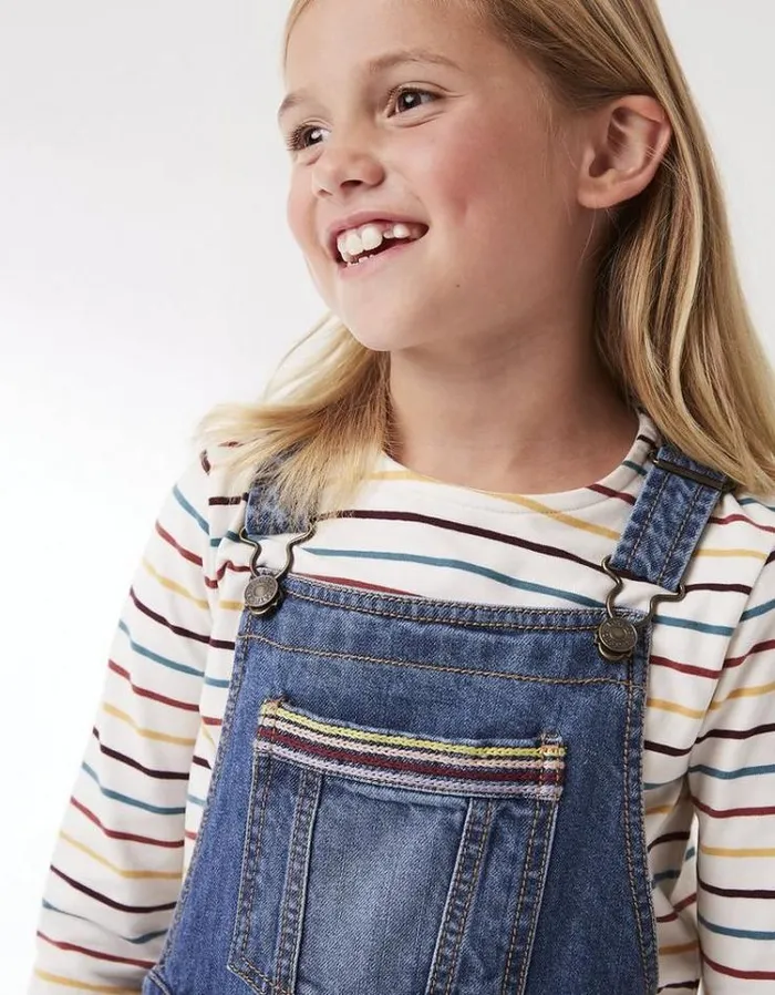 Kids FatFace Kids039 Sale Rainbow Dungarees Denim