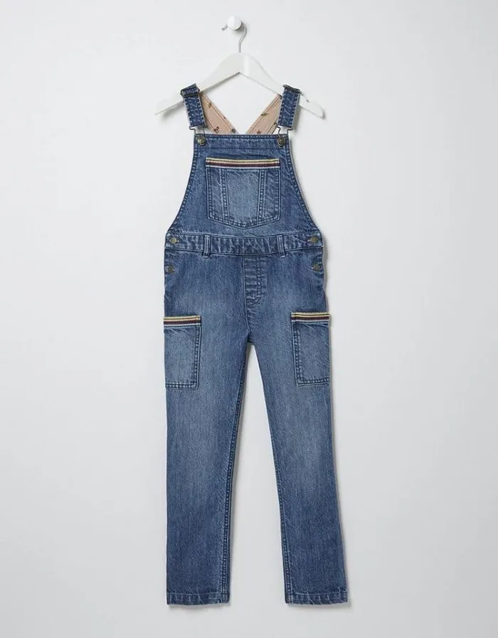 Kids FatFace Kids039 Sale Rainbow Dungarees Denim