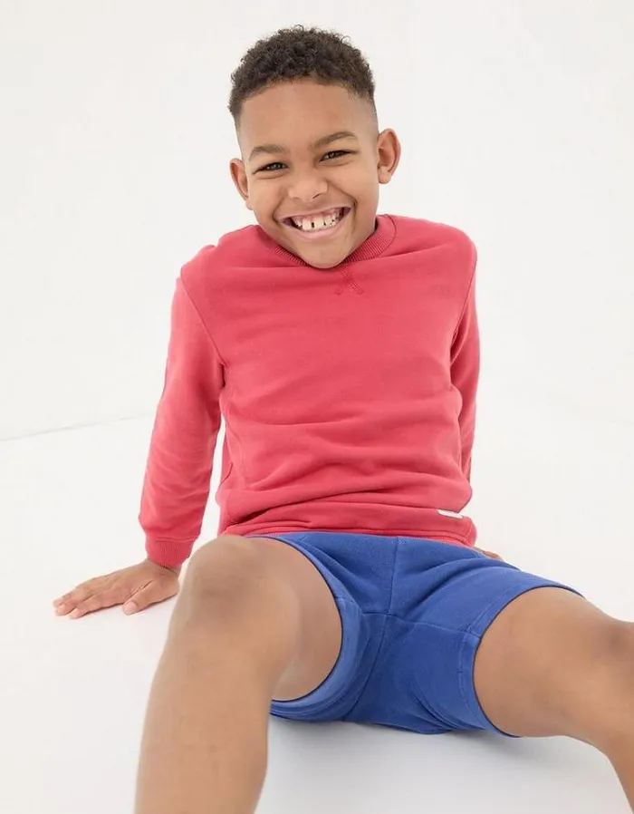 Kids FatFace Sweatshirts and Hoodies Enborne Crew Sweatshirt Red