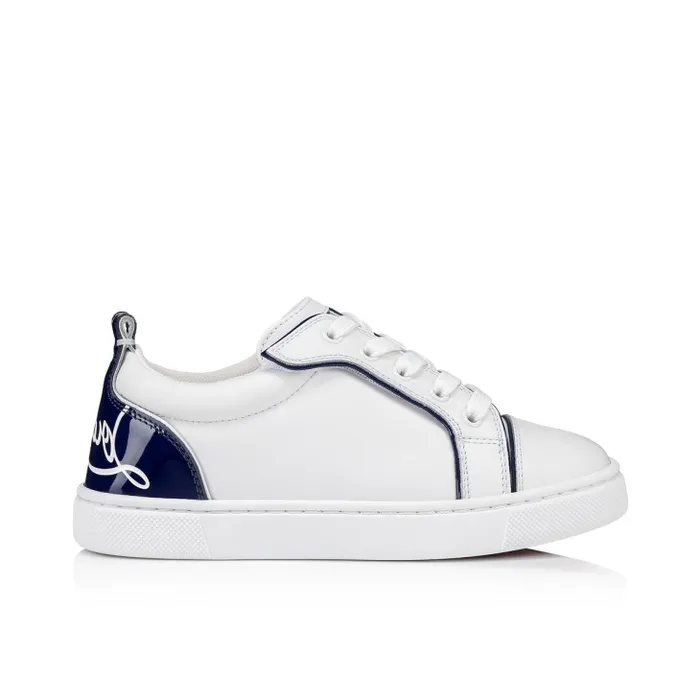 Kids Funnyto Sneakers 8211 Calf Leather And Patent Calf Leather 8211 Bianco Christian Louboutin Sneakers