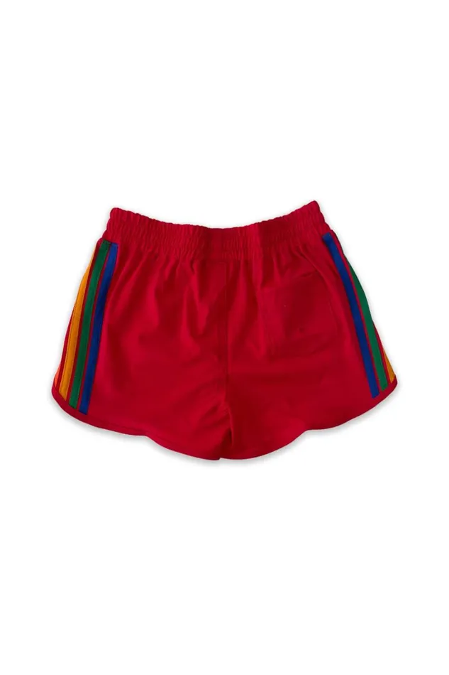Kids Kids Collection Aviator Nation 5 STRIPE KIDS FLEX JOGGER SHORT 8211 RED Kids Kids Collection Aviator Nation 5 STRIPE KIDS FLEX JOGGER SHORT 8211 RED