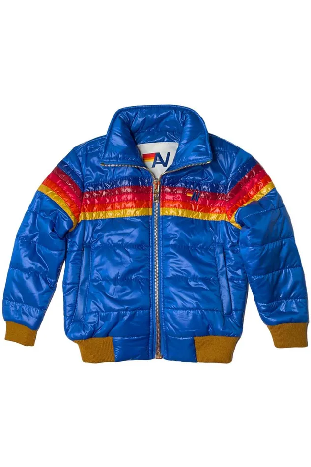 Kids Kids Collection Aviator Nation 5 STRIPE KIDS TRAVELER JACKET 8211 SNORKEL BLUE