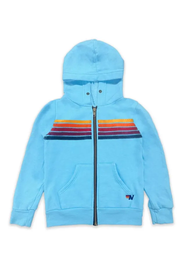 Kids Kids Collection Aviator Nation KID039S 5 STRIPE HOODIE 8211 SKY