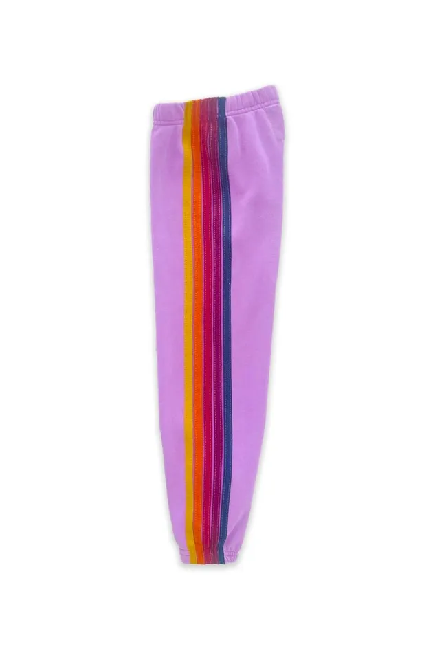 Kids Kids Collection Aviator Nation KID039S 5 STRIPE SWEATPANTS 8211 NEON PURPLE