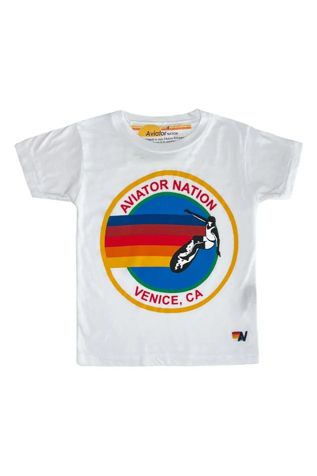 Kids Kids Collection Aviator Nation KID039S AVIATOR NATION TEE 8211 WHITE