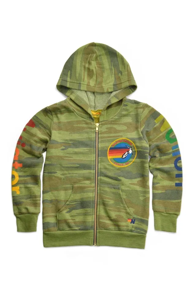 Kids Kids Collection Aviator Nation KID039S AVIATOR NATION ZIP HOODIE 8211 CAMO