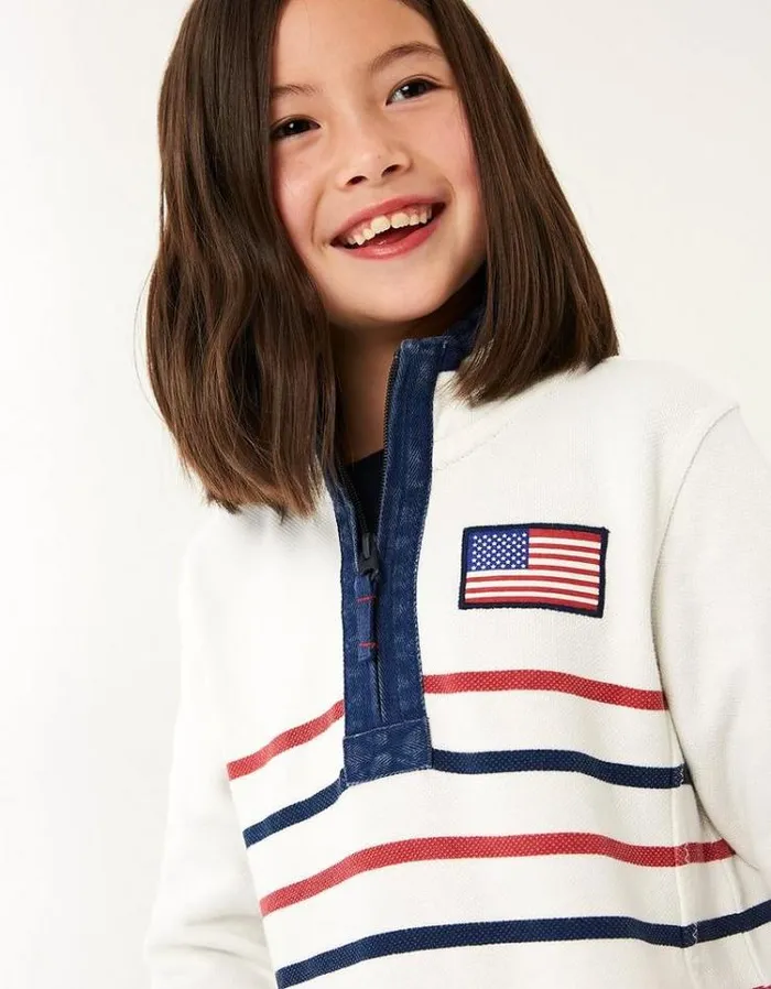 KidsMen FatFace Mini Me Outfits Mini USA Airlie Sweat Ivory