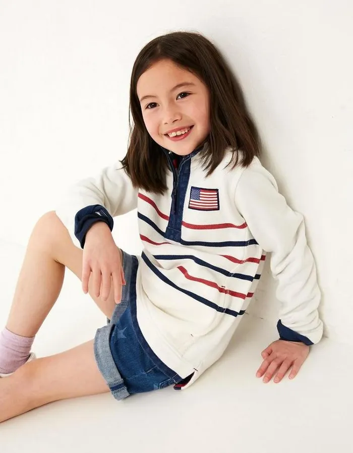 KidsMen FatFace Mini Me Outfits Mini USA Airlie Sweat Ivory