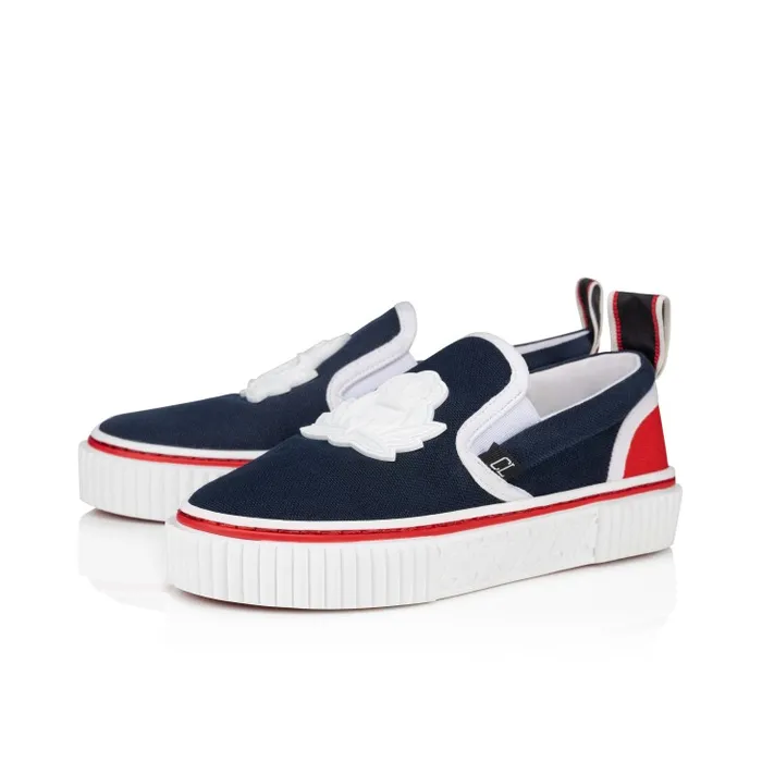 Kids Pedrito Boat Crest Slipon Sneakers 8211 Olona Canva 8211 Navy Christian Louboutin Sneakers Kids Pedrito Boat Crest Slipon Sneakers 8211 Olona Canva 8211 Navy Christian Louboutin Sneakers