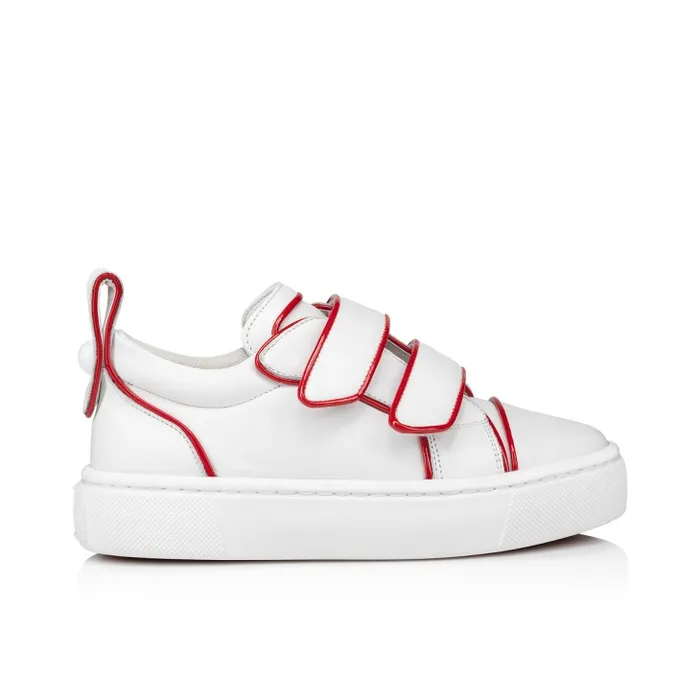 Kids Toyototoy Sneakers 8211 Patent Calf Leather 8211 Bianco Christian Louboutin Sneakers