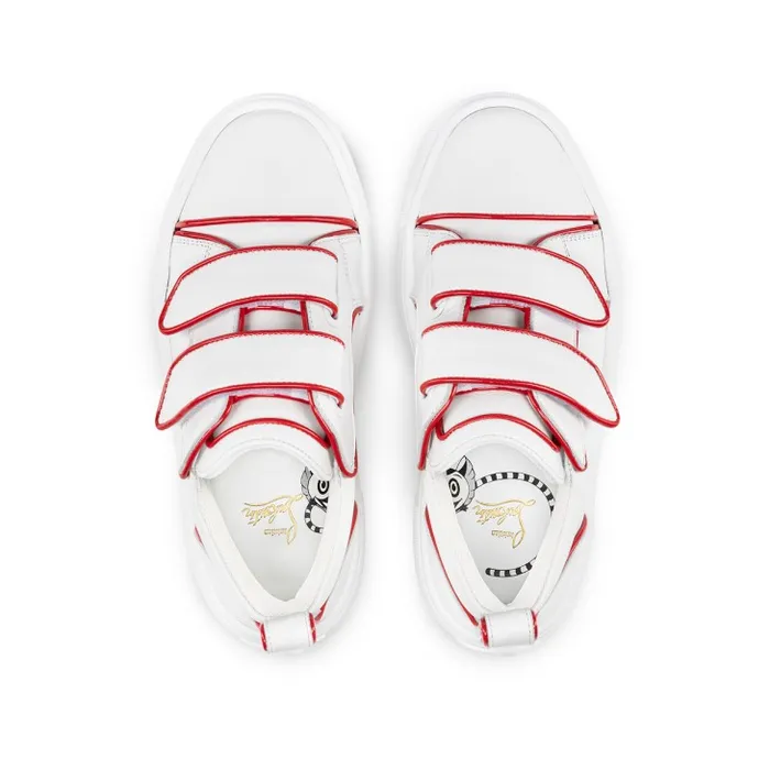 Kids Toyototoy Sneakers 8211 Patent Calf Leather 8211 Bianco Christian Louboutin Sneakers
