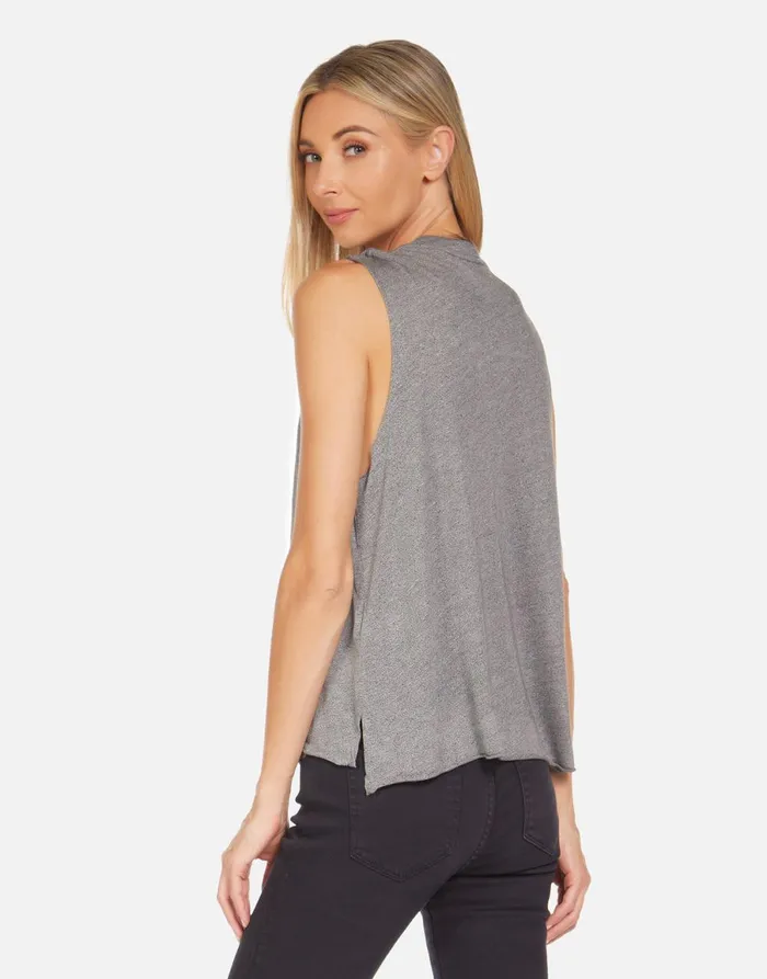 Kinzington Rainbow Peace Skull Heather Grey Women039s Lauren Moshi Tanks
