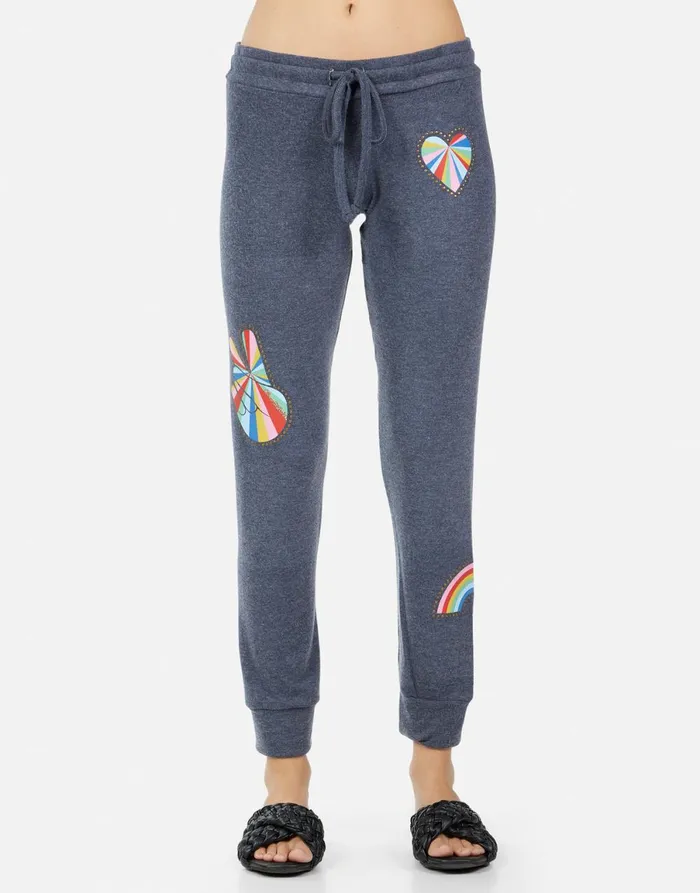 Kizzy Studded Stripe Peace Navy Women039s Lauren Moshi Long Sweatpants