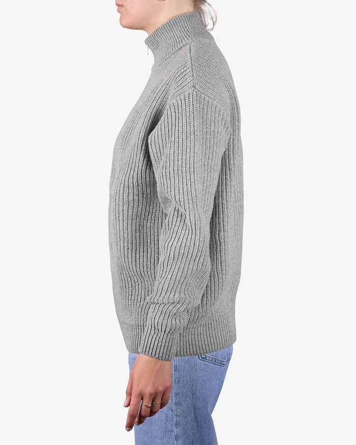 Knit Sweaters Colorfulstandard Women Merino Quarter Zip 8211 Magenta Blaze