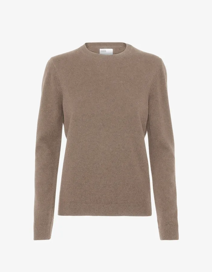 Knit Sweaters Women Light Merino Wool Crew 8211 Warm Taupe 8211 Colorfulstandard Women