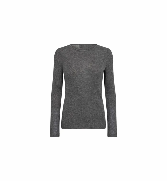 Knits MOS MOSH Women MMBouch Oneck Knit Sharkskin Knits MOS MOSH Women MMBouch Oneck Knit Sharkskin