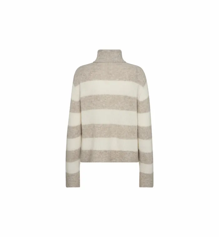 Knits Women MOS MOSH MMAidy Thora Stripe Rollneck Knit Feather Gray