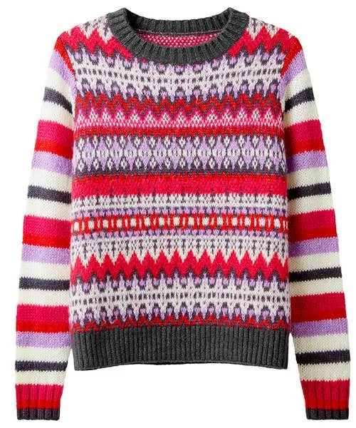 Knitwear and Cardigans Winter Brights Fairisle Jumper Pink 8211 Joebrowns Apparel Knitwear and Cardigans Winter Brights Fairisle Jumper Pink 8211 Joebrowns Apparel