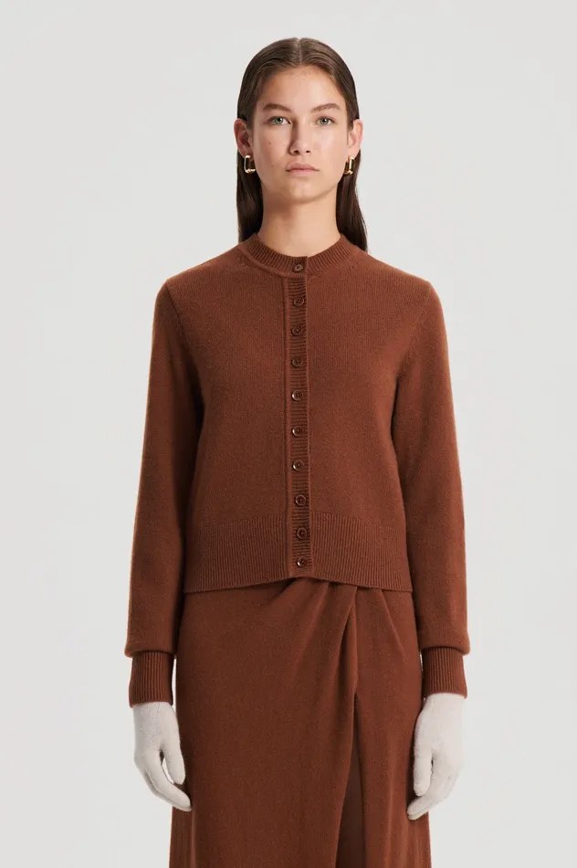 Knitwear CASHMERE CARDIGAN SPICE Scanlan Theodore Women Knitwear CASHMERE CARDIGAN SPICE Scanlan Theodore Women