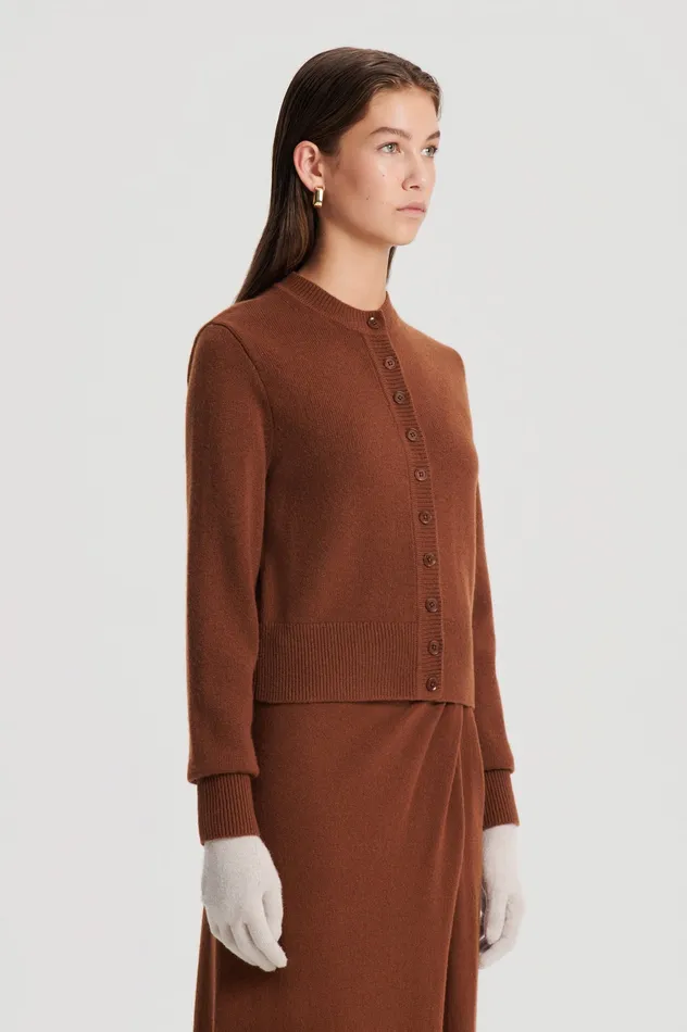 Knitwear CASHMERE CARDIGAN SPICE Scanlan Theodore Women Knitwear CASHMERE CARDIGAN SPICE Scanlan Theodore Women