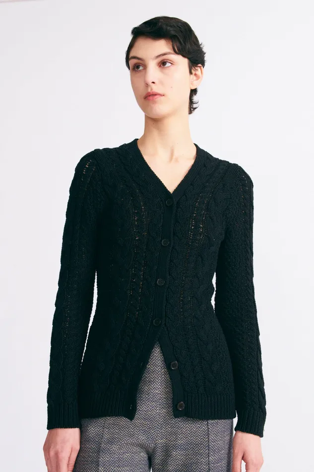 Knitwear Emilia Wickstead Women Elmer Knit Cardigan In Navy Knitwear Emilia Wickstead Women Elmer Knit Cardigan In Navy