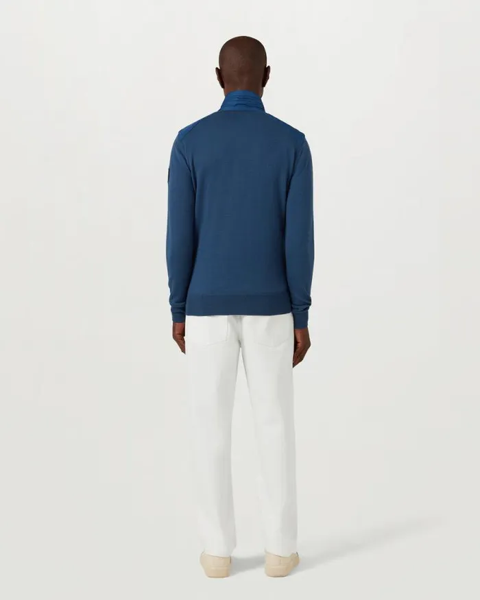 Knitwear Men Belstaff Kilmington Quarter Zip Jumper Insignia Blue