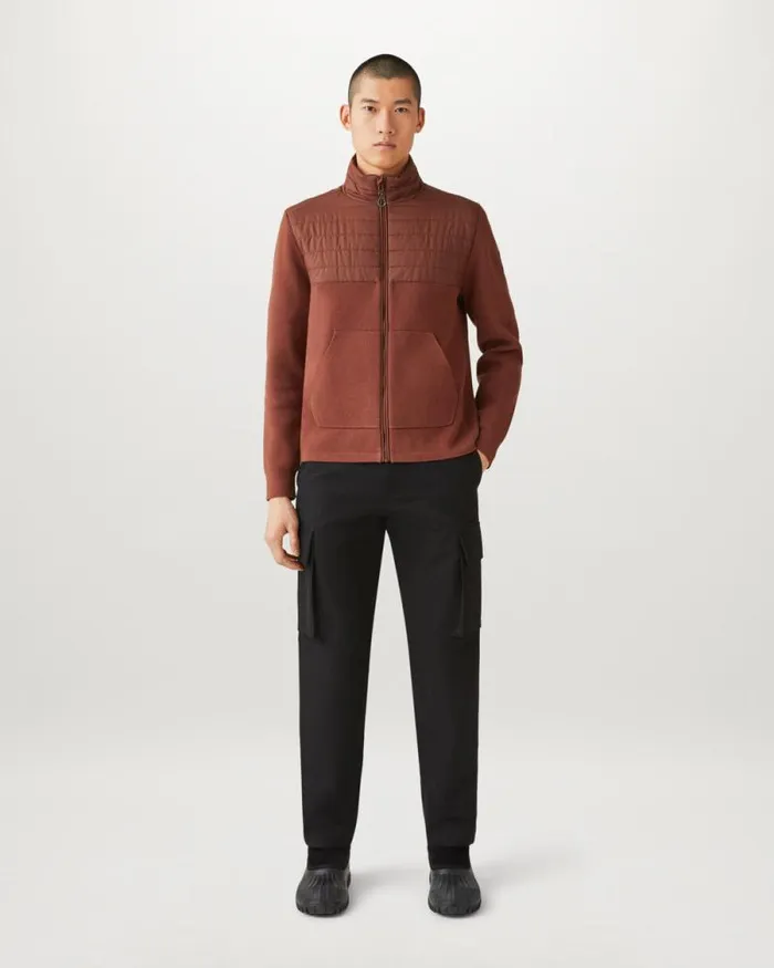Knitwear Men Belstaff Venture Full Zip Cardigan Deep Copper
