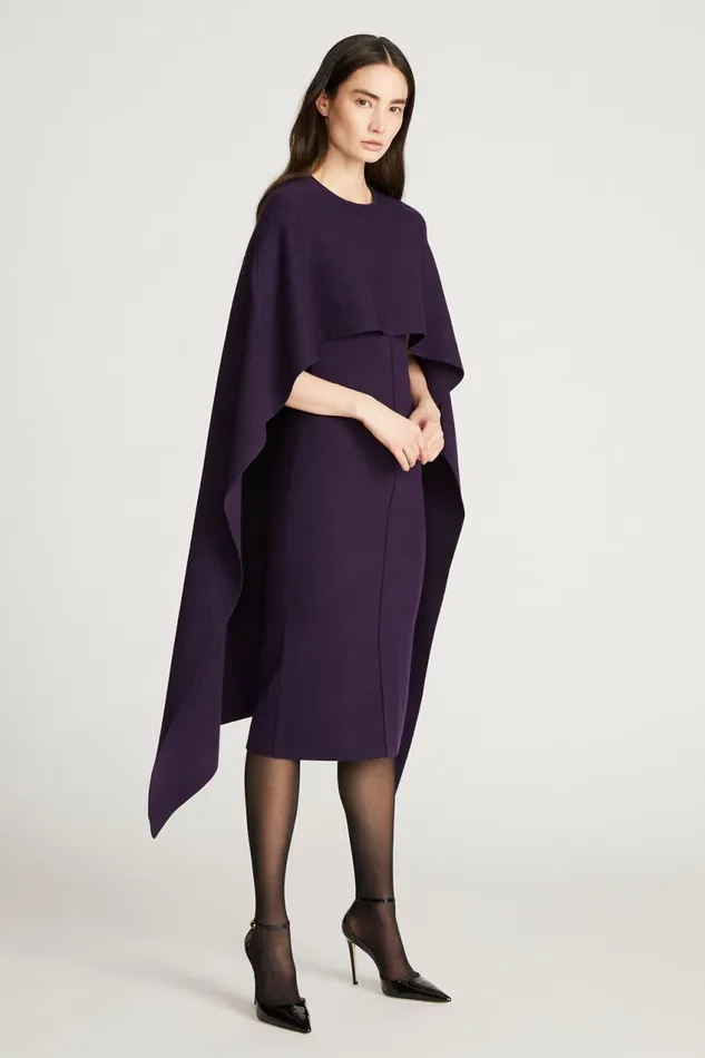 Knitwear Women Halston Amal Sweater Dress In Wool Aubergine Knitwear Women Halston Amal Sweater Dress In Wool Aubergine