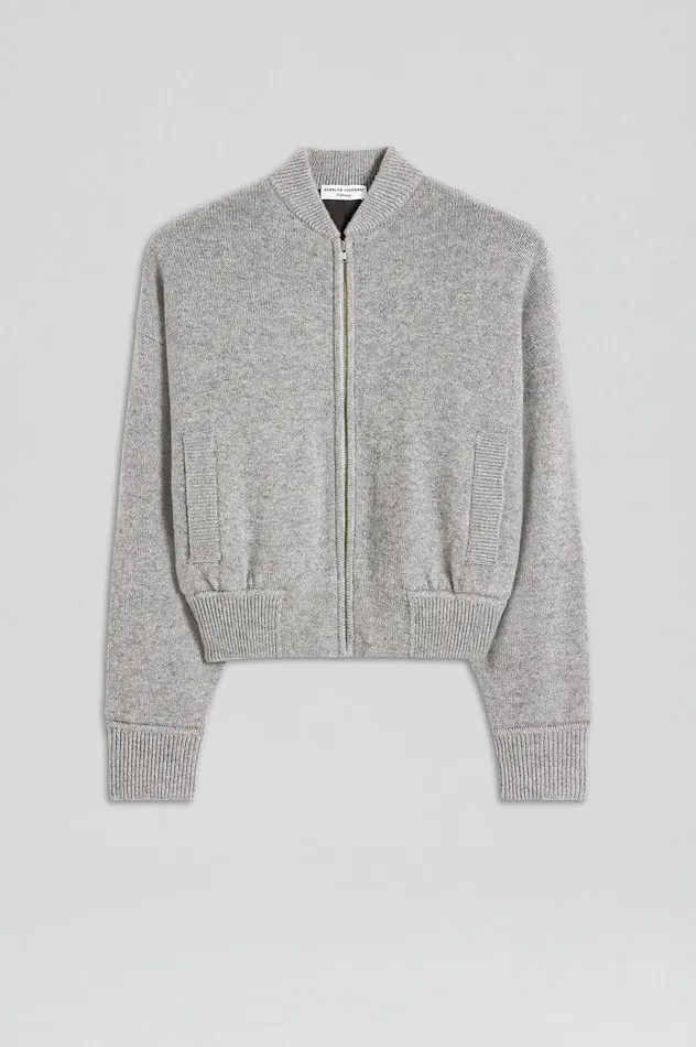 Knitwear Women Scanlan Theodore CASHMERE BOMBER GREY MELANGE Knitwear Women Scanlan Theodore CASHMERE BOMBER GREY MELANGE