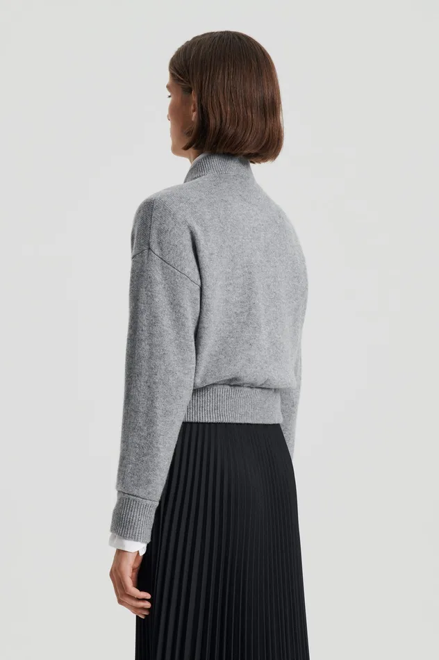 Knitwear Women Scanlan Theodore CASHMERE BOMBER GREY MELANGE Knitwear Women Scanlan Theodore CASHMERE BOMBER GREY MELANGE