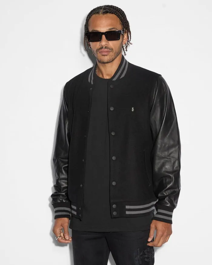 Ksubi 1999 King Letterman Jacket Black Mens Jackets