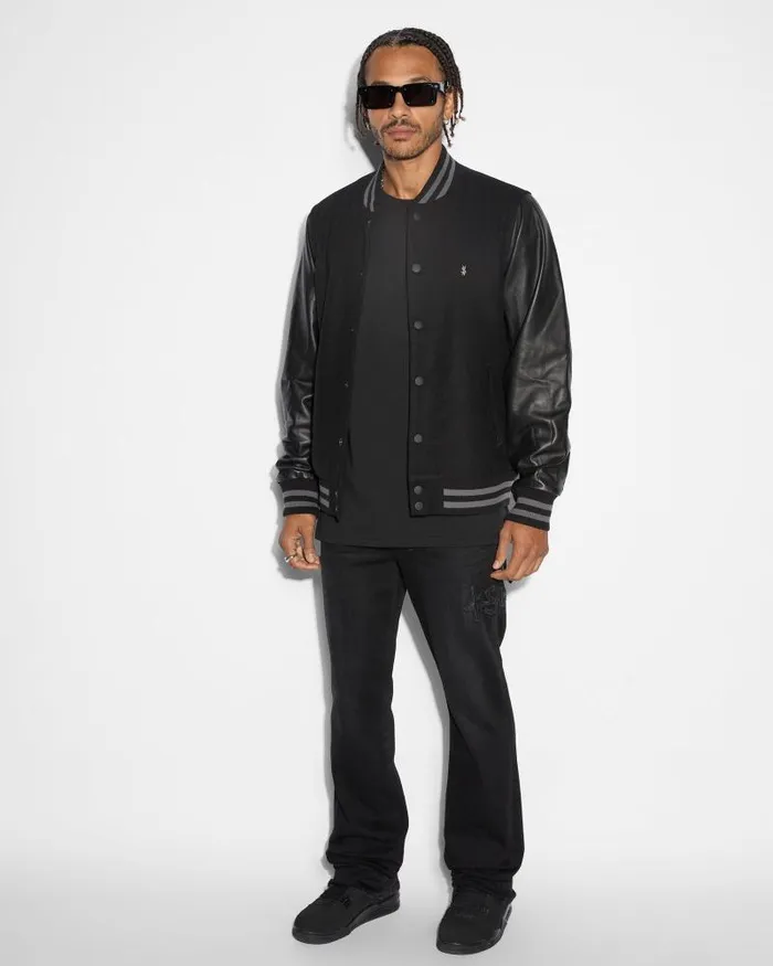 Ksubi 1999 King Letterman Jacket Black Mens Jackets