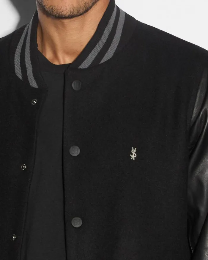 Ksubi 1999 King Letterman Jacket Black Mens Jackets