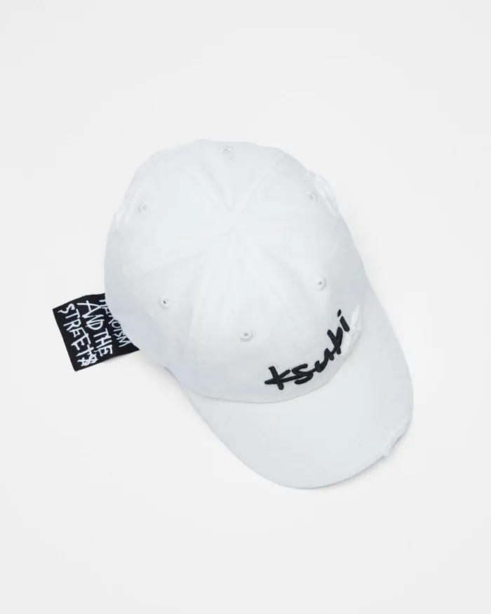 Ksubi 1999 Lofi Cap Ecru Trashed WomensMens Headwear