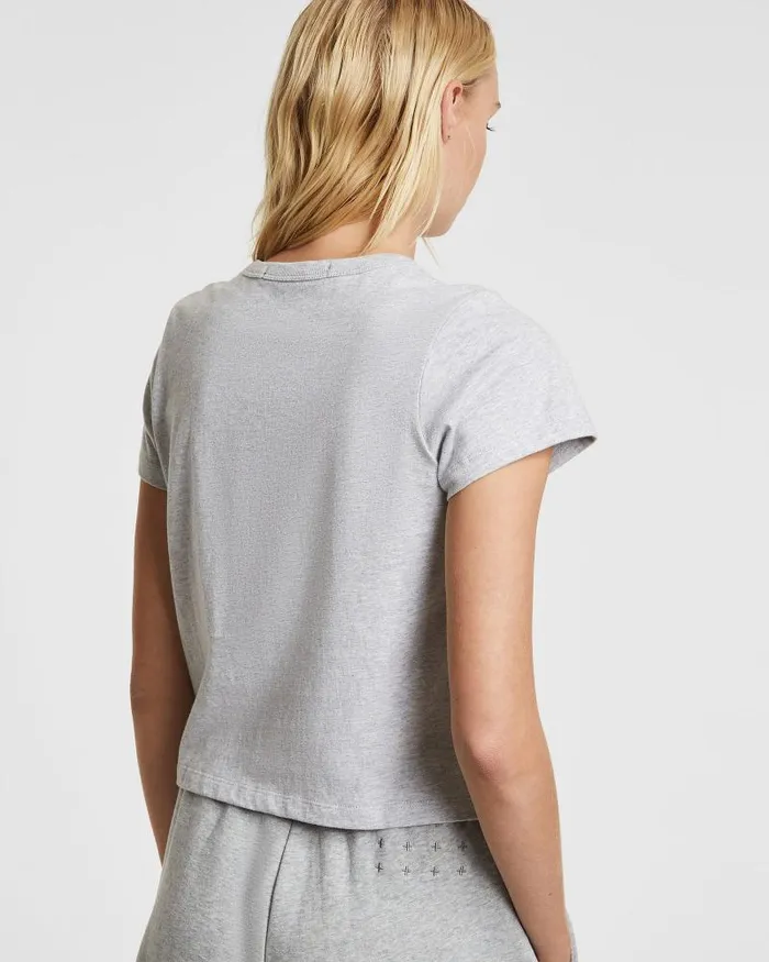 Ksubi 3 X 4 Mini Ss Tee Grey Marle Womens 4 X 4