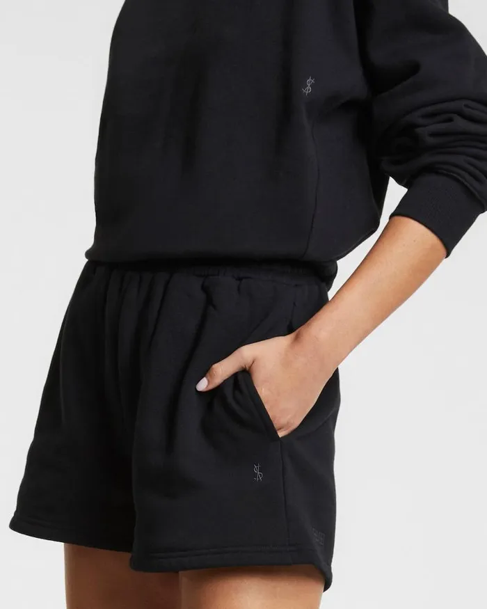 Ksubi 3 X 4 Trak Short Jet Black Womens Sweatpants