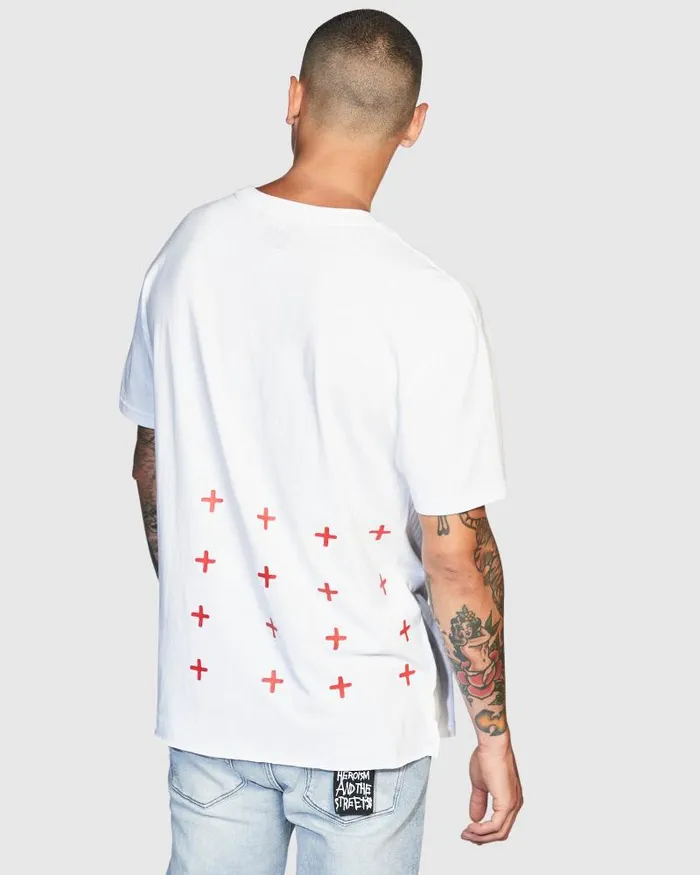 Ksubi 42154 Biggie Ss Tee Whitered Mens TShirts