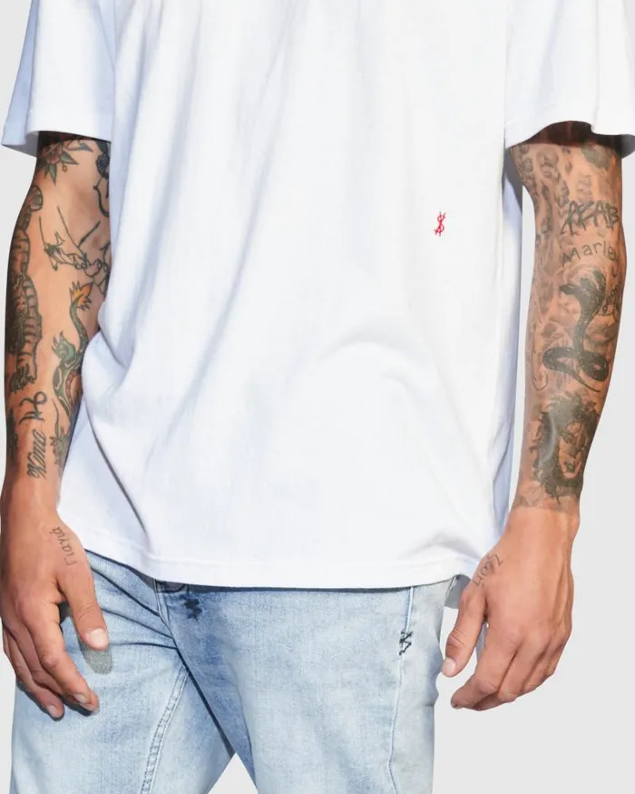 Ksubi 42154 Biggie Ss Tee Whitered Mens TShirts