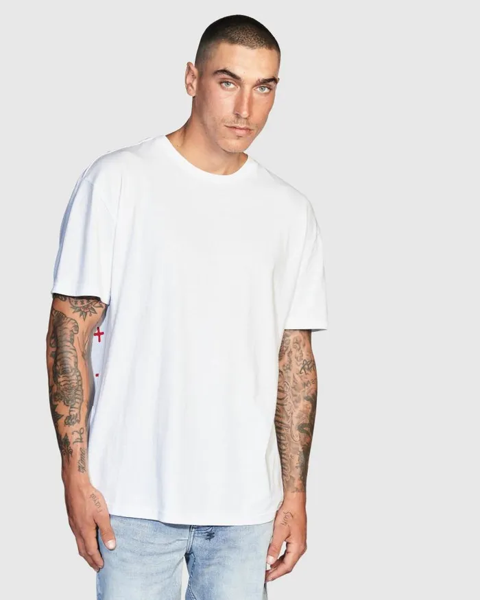 Ksubi 42154 Biggie Ss Tee Whitered Mens TShirts