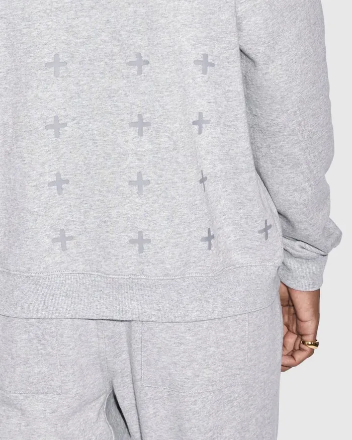 Ksubi 4 X 4 Biggie Crew Grey Marle Mens Sweats