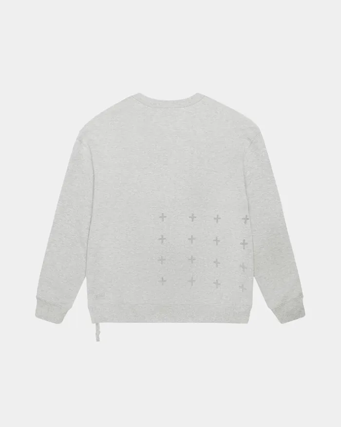 Ksubi 4 X 4 Biggie Crew Grey Marle Mens Sweats