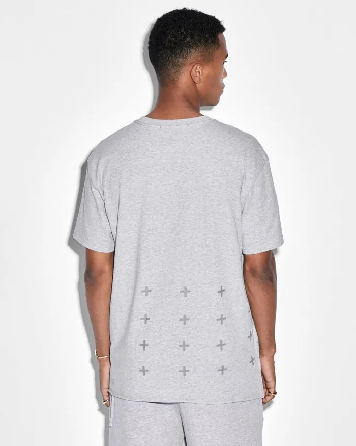 Ksubi 4 X 4 Biggie Ss Tee Grey Marle Mens TShirts