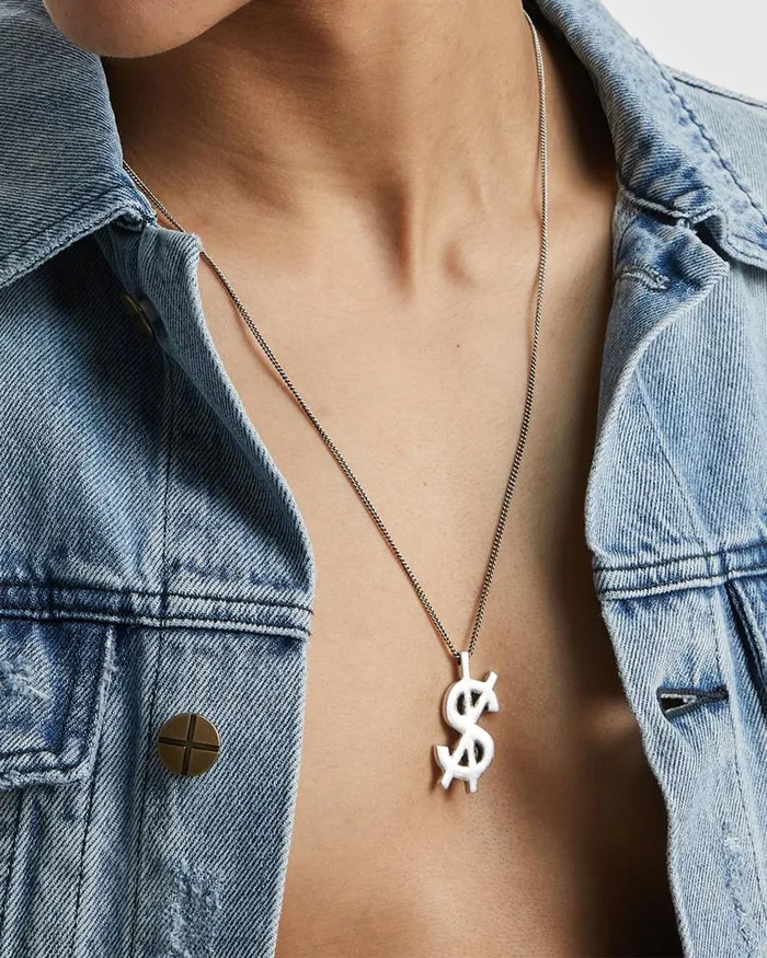 Ksubi 925 Dripps Cross Dollar Necklace WomensMens Jewelry