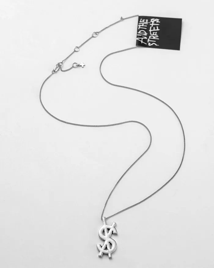Ksubi 925 Dripps Cross Dollar Necklace WomensMens Jewelry
