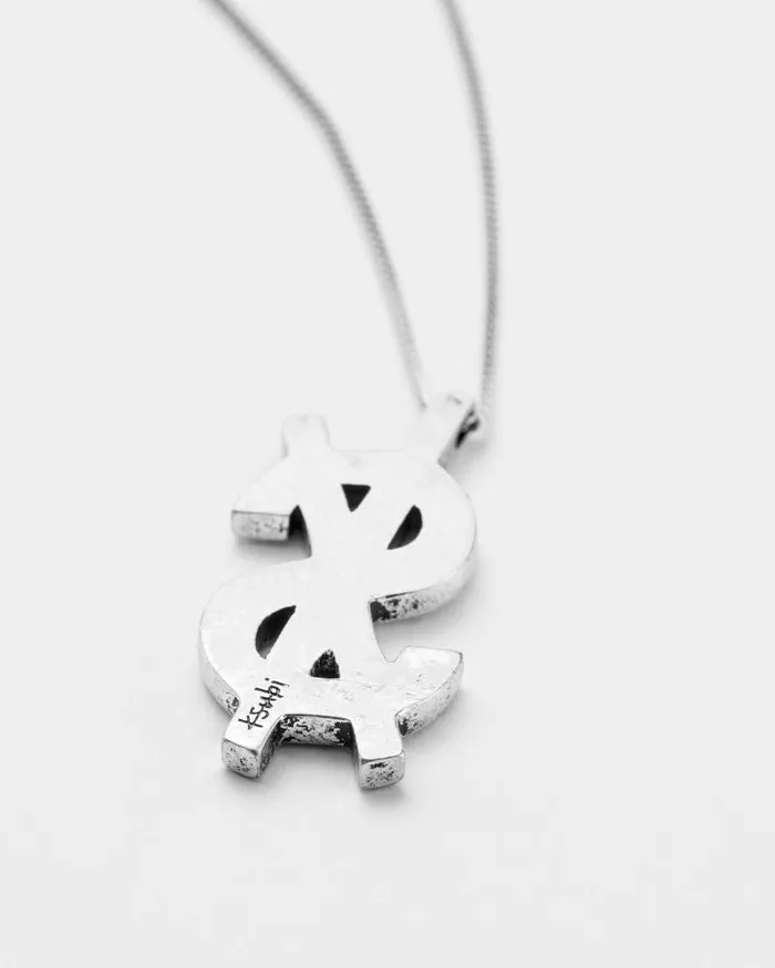 Ksubi 925 Dripps Cross Dollar Necklace WomensMens Jewelry