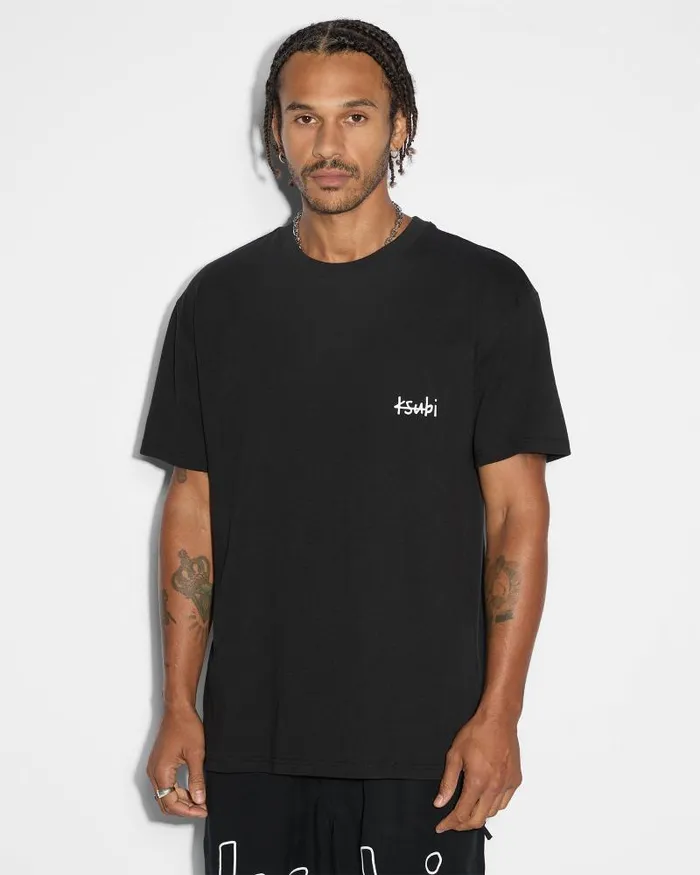 Ksubi All Day Biggie Ss Tee Jet Black Mens TShirts