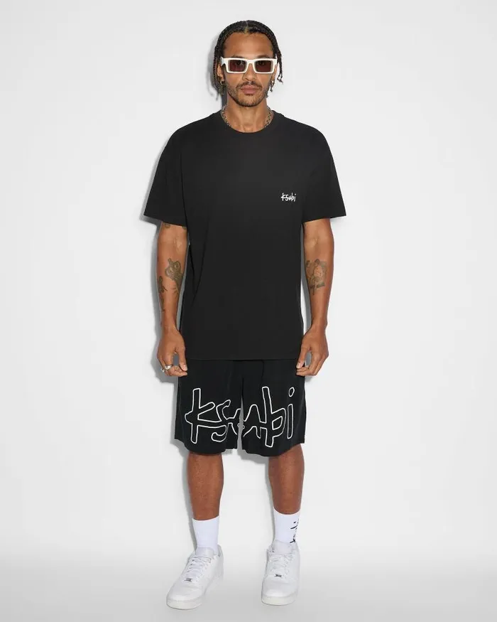 Ksubi All Day Biggie Ss Tee Jet Black Mens TShirts