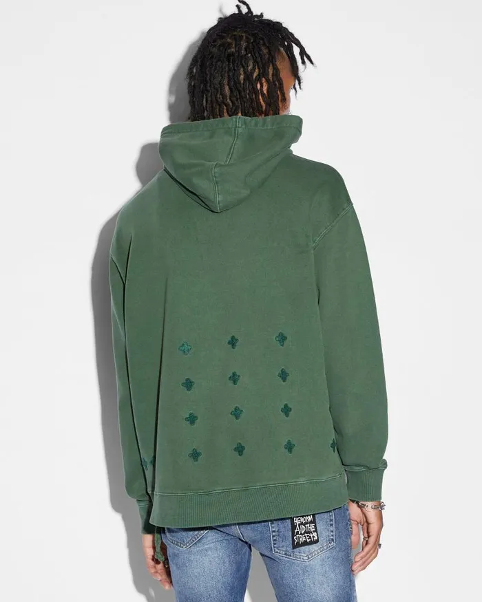 Ksubi Blocked Biggie Hoodie Emerald Mens Hoodies and Sweatshirts